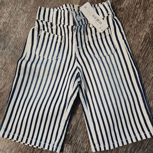 Gymboree NWT 0-3m blue white stripped pants